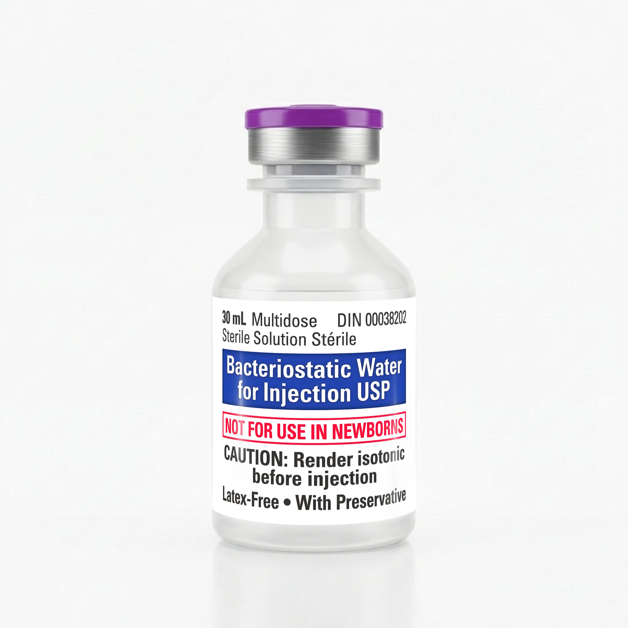 Бактеріостатична вода — дослідницький пептид Polar Peptides у флаконі, чистота 99%+